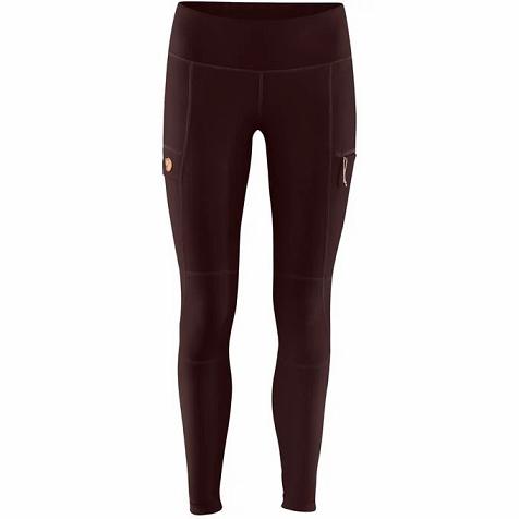 Fjällräven Abisko Trekking Tights Red Singapore For Women (SG-84590)